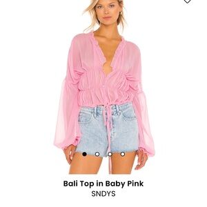 Revolve Baby pink top